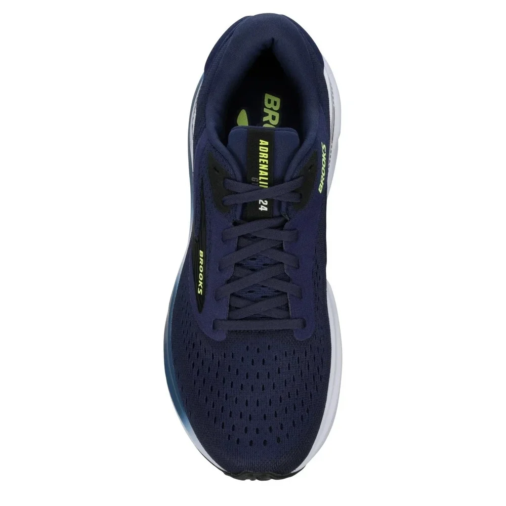 Brooks Adrenaline GTS 24 Mens Size 10.5 D Navy White Running Shoes NEW